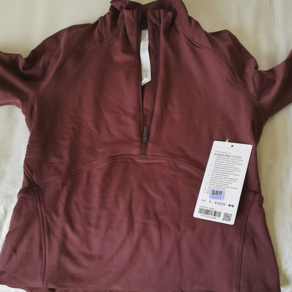 lulu 1/2 zip sweater
